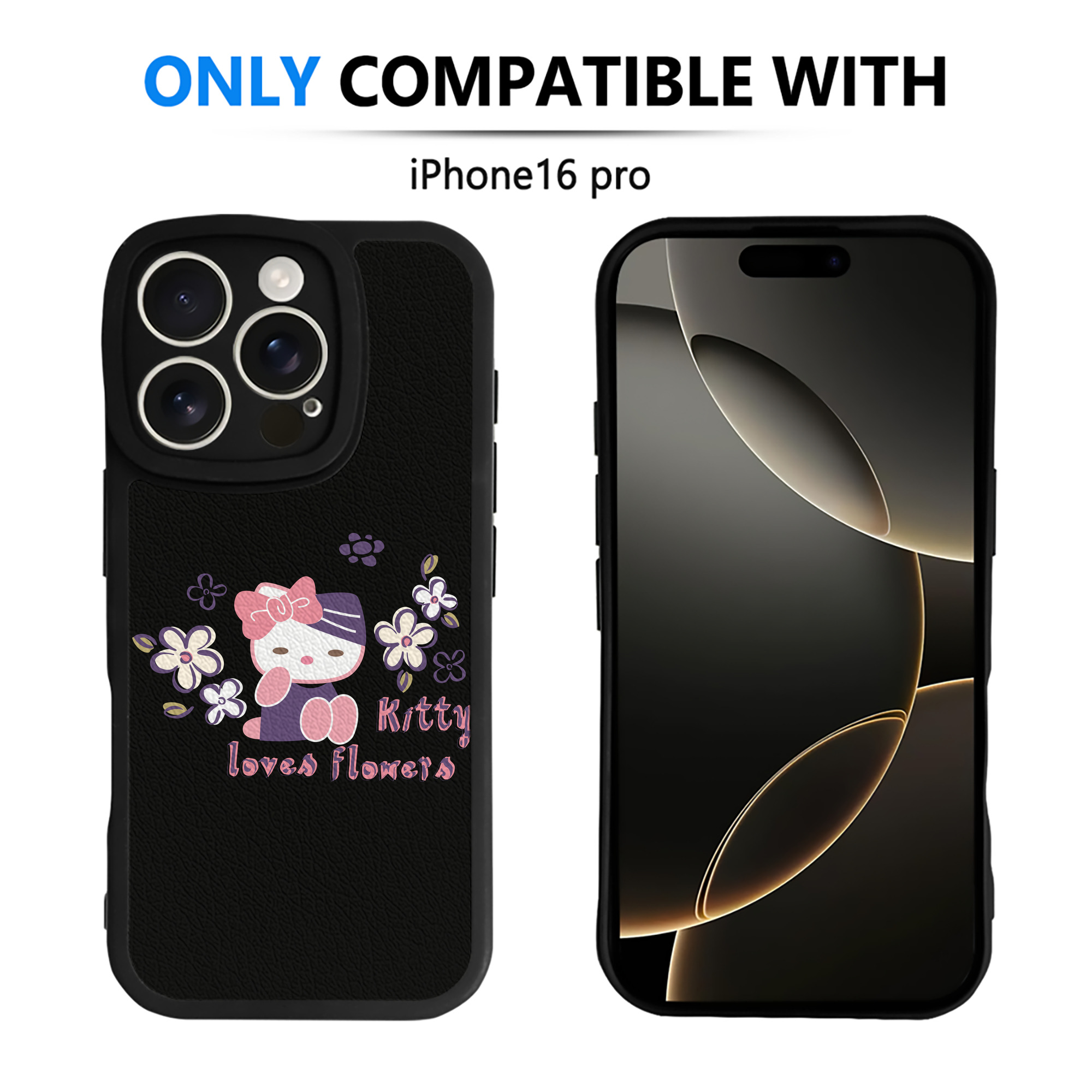 （画像用） Hello Kitty ハローキティ 【iPhone 16シリーズ対応】シリコンスマホケース（レザー調） 材質：シリコン